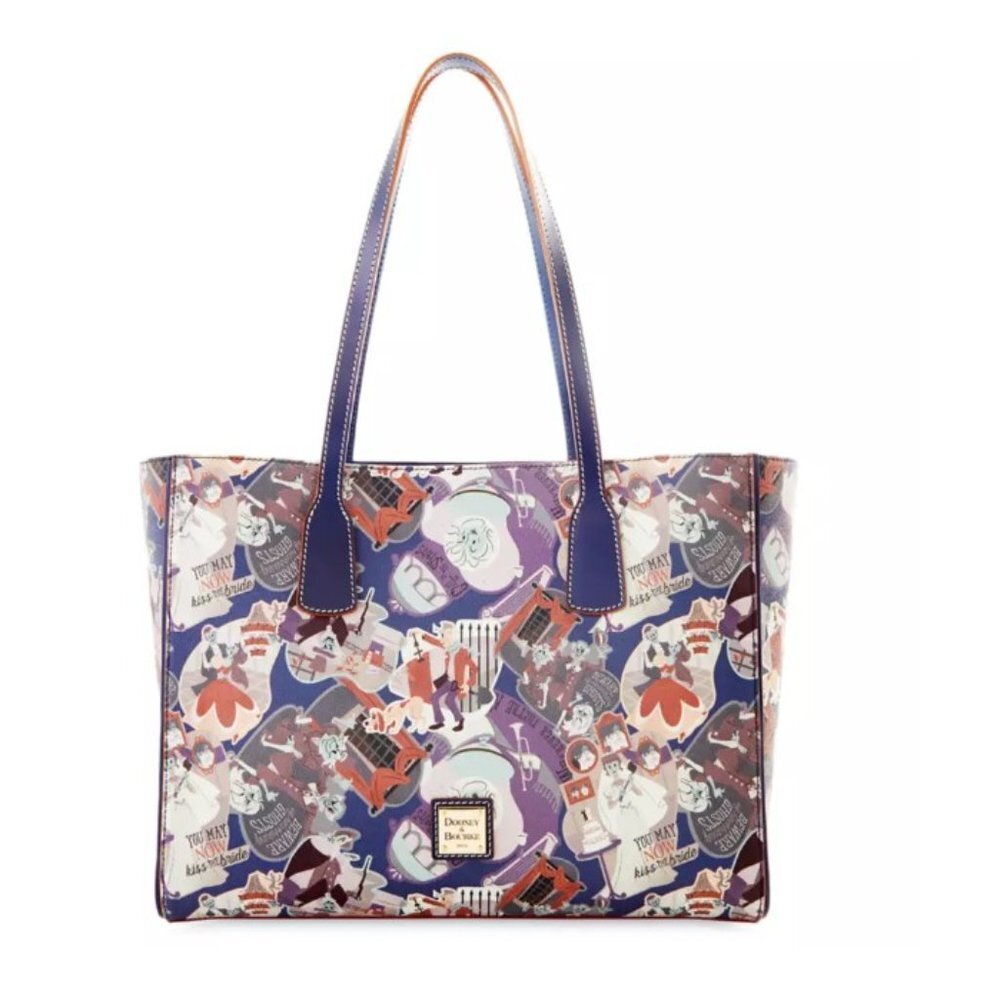 New Disney Parks 2022 The Haunted Mansion Tote Purse Bag Dooney & Bourke